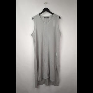 NWT $355 MA_JULIUS Men's Sz 3 Large Cotton Ramie Tank Top Plaster Grey JULIUS